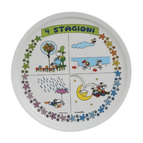 Excelsa Set 6 piatti pizza Mordillo ceramica assortito d. 30  Excelsa