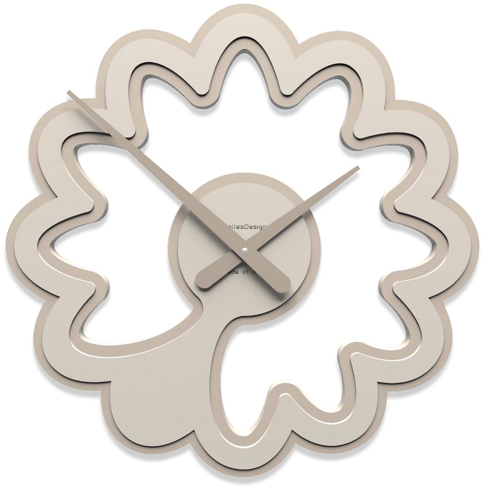 Orologio parete Ely colore lino - fibra legno 45x45