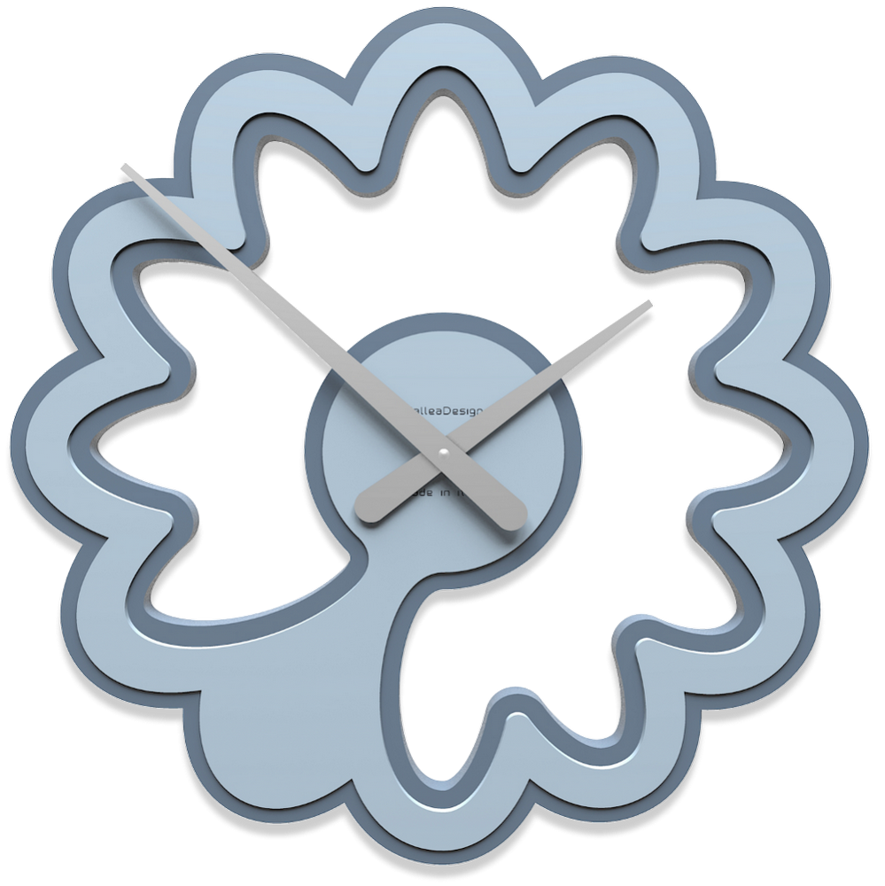 Orologio parete Ely colore azzurro polvere - fibra legno 45x45