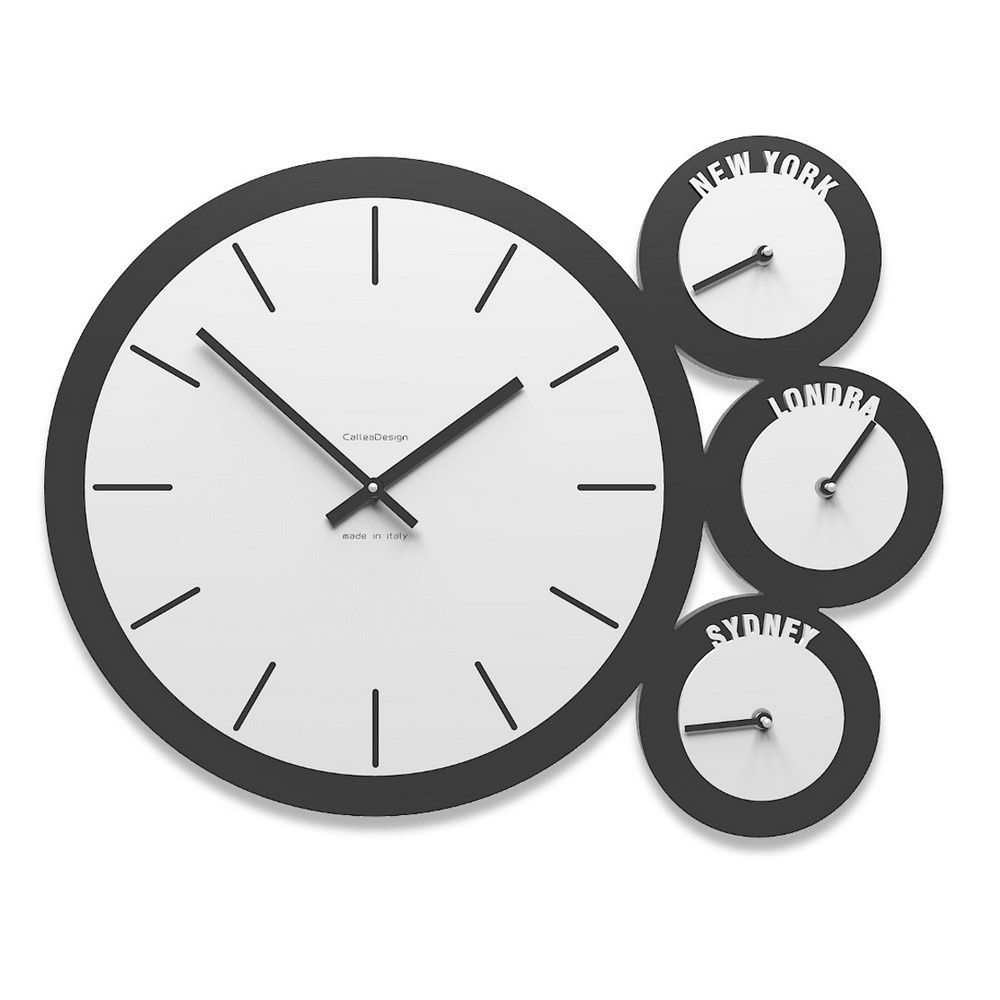 Orologio London Bianco orologio parete fibra legno 57x45