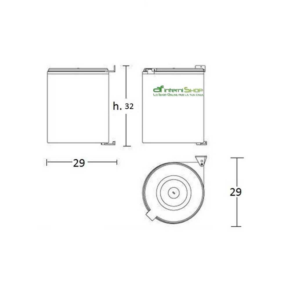 Poubelle plastique sous lubrifiant Lube - Creo Lube Cucine