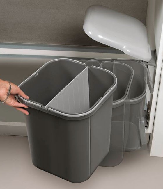 BlyeMichdi Pattumiera Sottolavello Cucina da Appendere, 10 L Cestino Pieghevole per Rifiuti, Cestino Umido Cucina per Spazzatura Differenziata, Pattumiera a Sospensione per Bagno/Camera da Letto