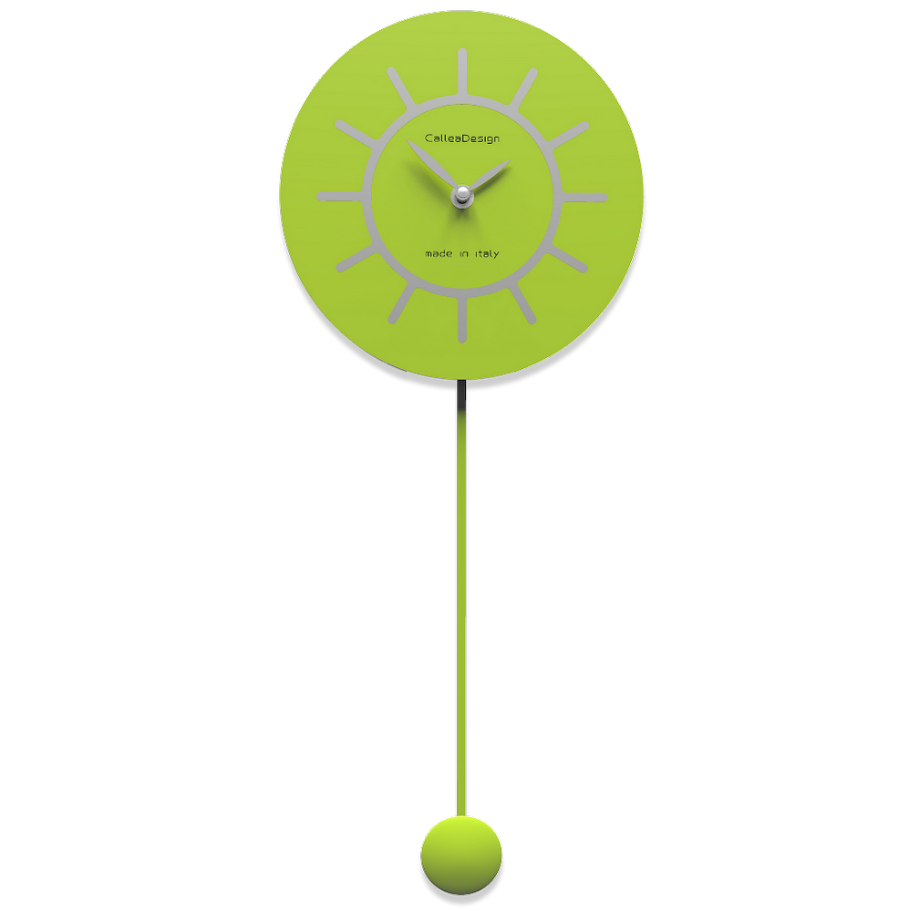  Orologio parete pendolo fibra di legno philip verde mela 20x50