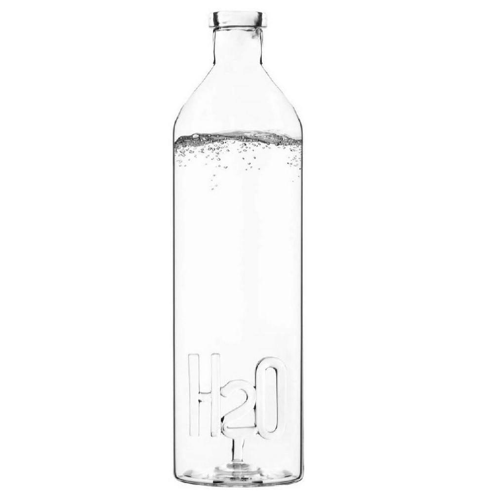 Balvi bottiglia acqua vetro borosilicato H2o L. 1,2 cod.24620 - Casalinghi  Bicchieri e Caraffe Caraffe-Brocche-Bottiglie Balvi - Af Interni Shop