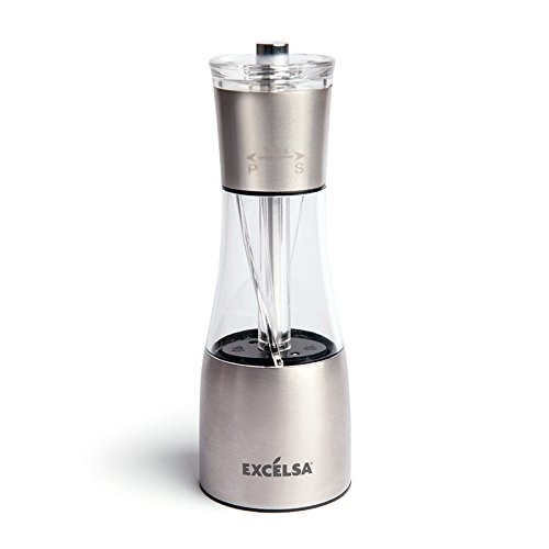 Macinasale E Pepe 2 In 1 In Acciaio Inox Con Rotore In Ceramica Regolabile E Spazzola - 2