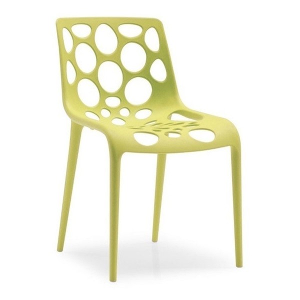 Calligaris set de 4 chaises vert mat Hero Connubia Calligaris