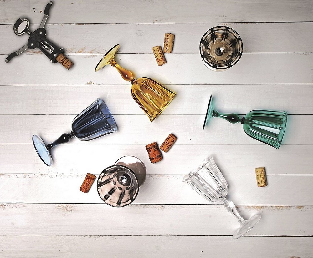 Excelsa Set 6 calici Vino cl 25 plastica ms antiurto carta da zucchero cod.48532 Excelsa