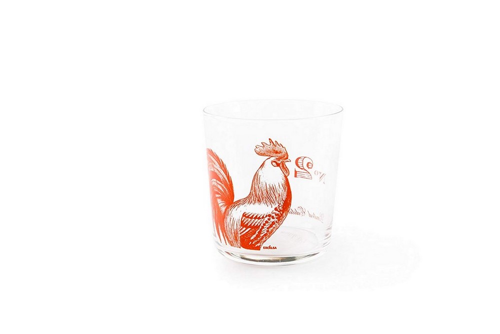 Acquista online Bicchiere acqua vetro decorato fantasia FLORA ET FAUNA set 6 pezzi Excelsa