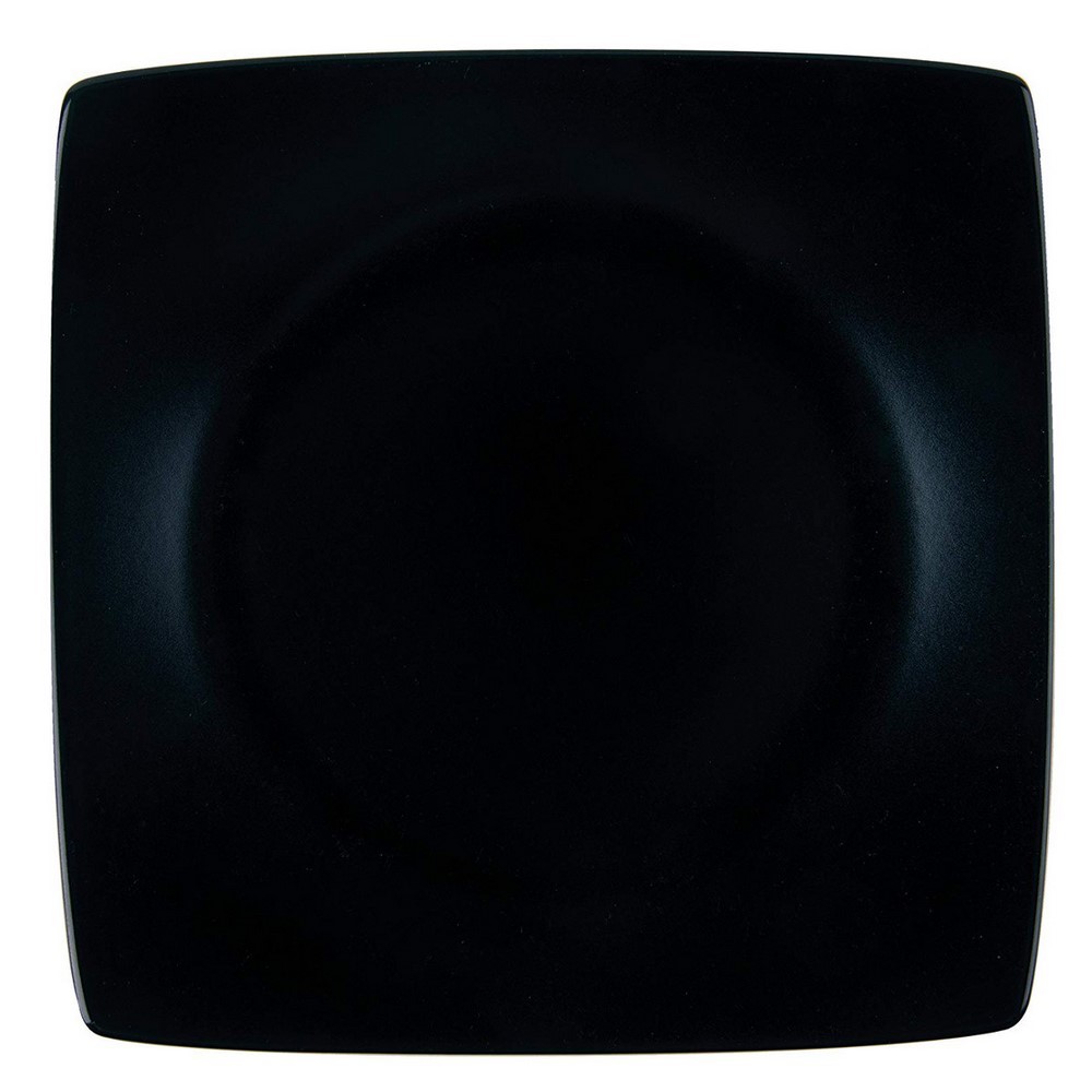 Service 18 assiettes Eclipse en céramique noire, blanche et griseet grise Excelsa