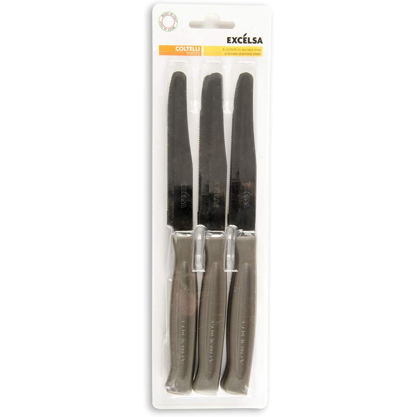 Excelsa Set Coltelli in Acciaio Inox, Grigio, 2 Pezzi