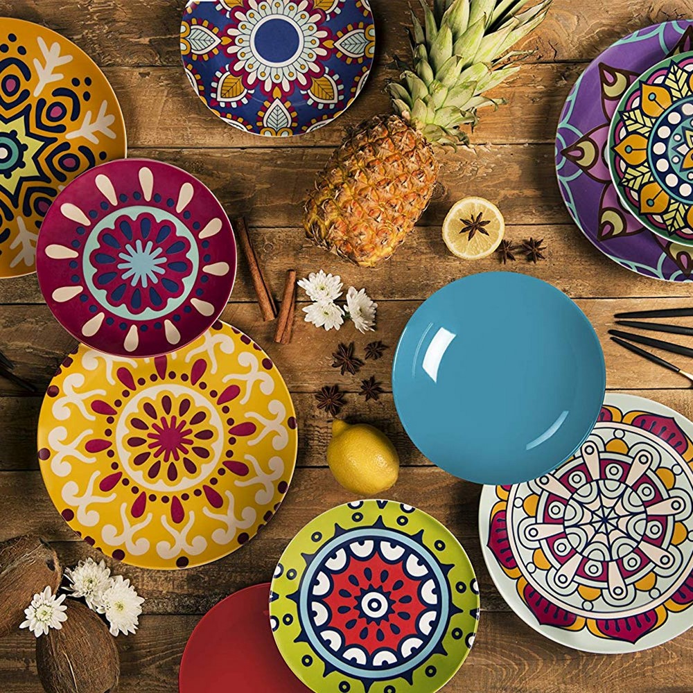 Servizio Tavola 18 Pezzi Tognana Linea Mandala - Piatti Piani, Fondi E Dessert Per 6 Persone