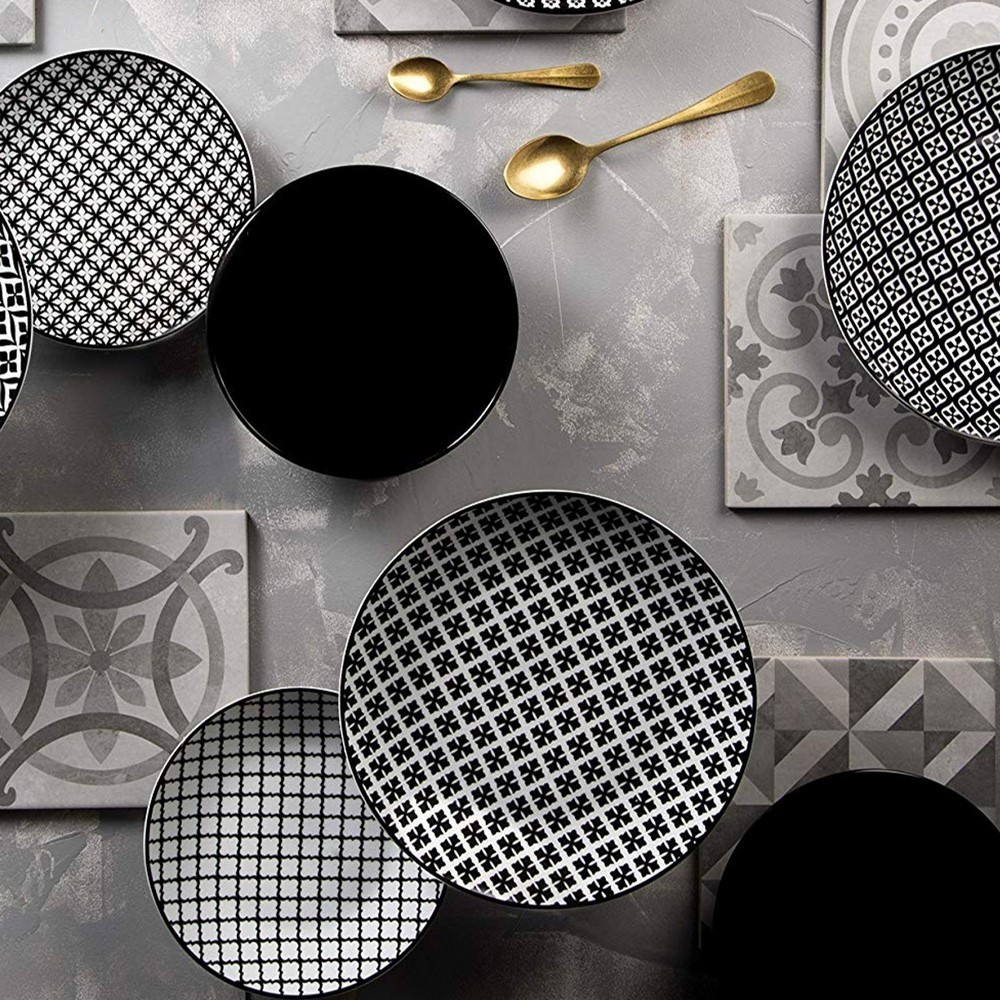 Acquista online Monochrome service from 18 plates, porcelain and stoneware ceramics Excelsa
