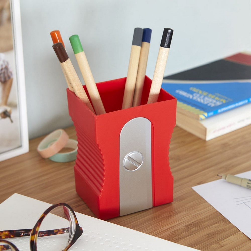 Balvi pencil holder Sharpener red plastic sharpener Balvi