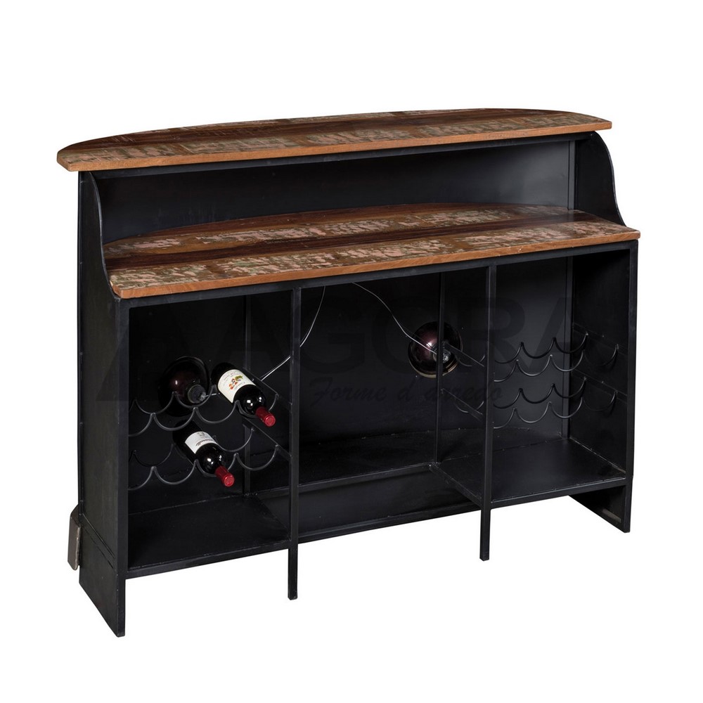 Acquista online Mobile bancone bar Wols legno riciclato e metallo Agora'