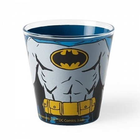 Set 3 Glass water glass superheroes Batman Superman and Wonder Woman Excelsa