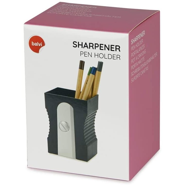 Balvi pencil holder Sharpener black plastic sharpener Balvi