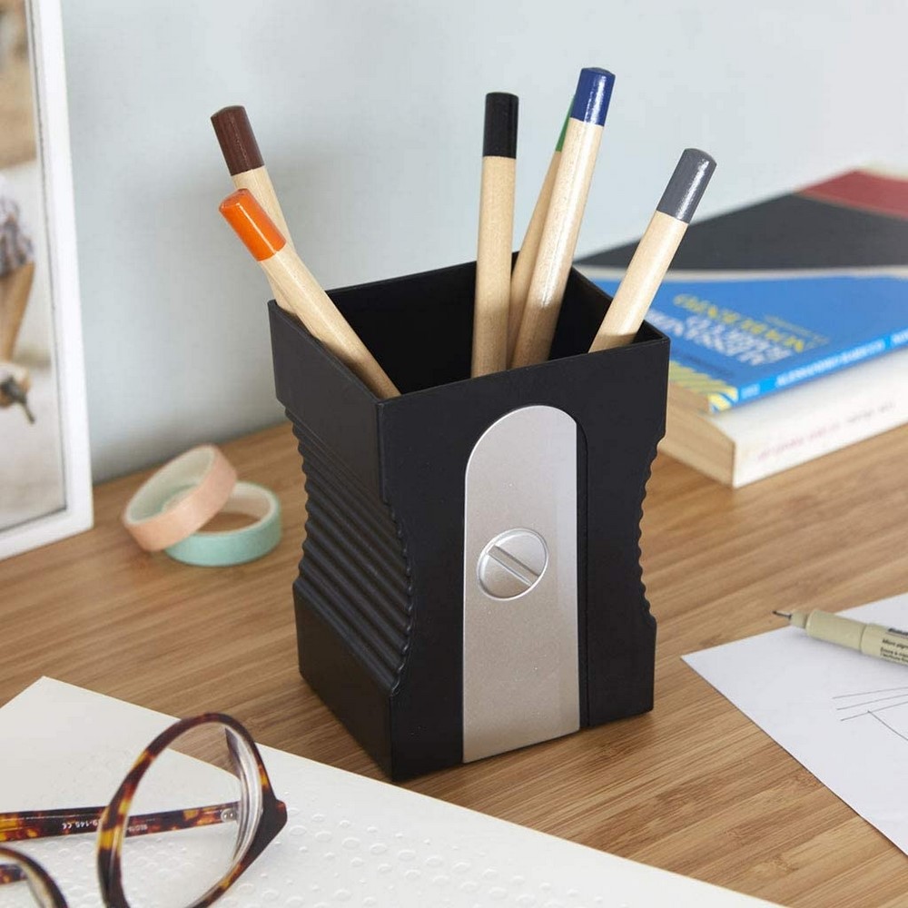 Balvi pencil holder Sharpener black plastic sharpener Balvi