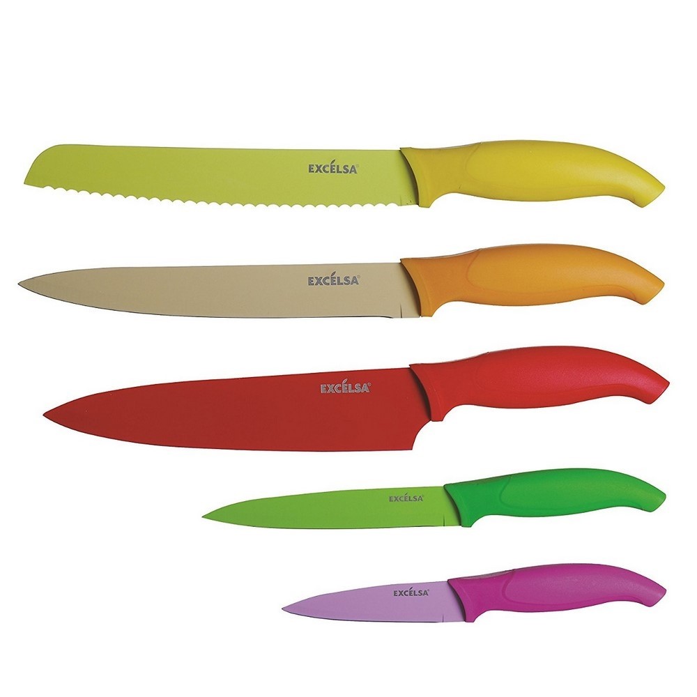 Set 4 Coltelli Da Cucina Colorati Per Bambini – Plastica Atossica – Sicuri E Lavabili In Lavastoviglie
