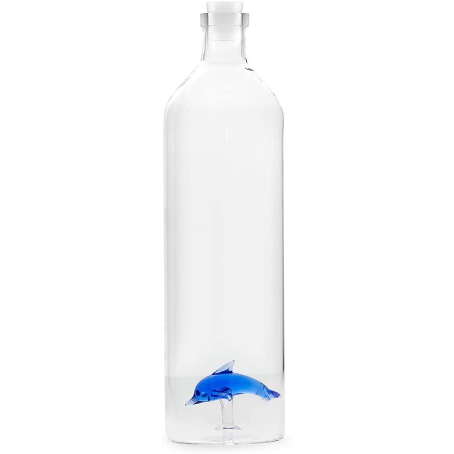 Balvi bottiglia acqua vetro borosilicato Delfino L. 1,2 cod.26545 - Outlet  Balvi - Af Interni Shop