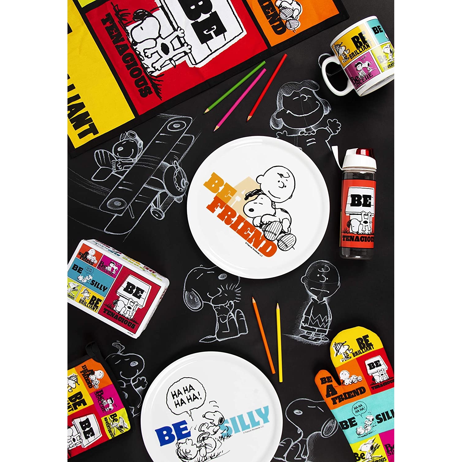 Acquista online Excelsa set 6 Piatto Pizza Peanuts Porcellana decorata Ø 31 cm cod.64539 Excelsa