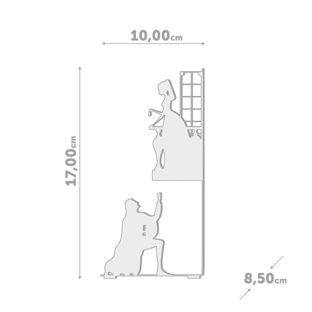 Balvi Romeo & Giulietta bookend in black metal Balvi