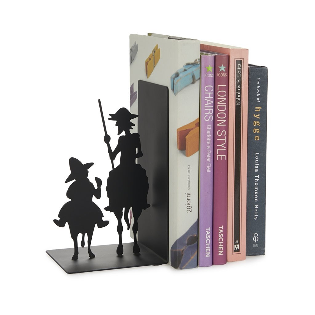 Balvi Don Quijote bookend in black metal Balvi