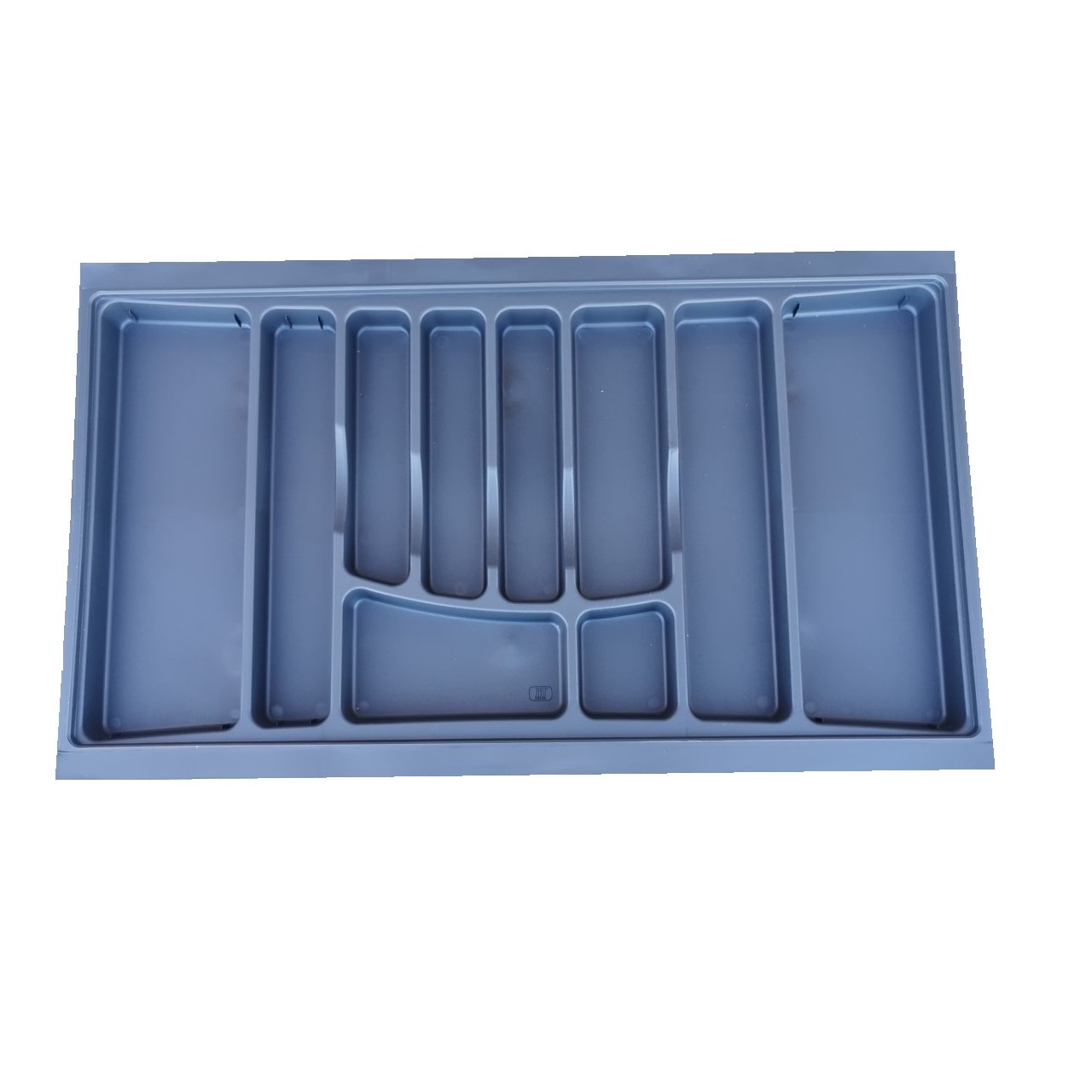 Portaposate Da Cucina Con Scolatoio, Organizer Da Banco In ABS, Grigio/Nero, 12x8,5x6,2 Cm - 2