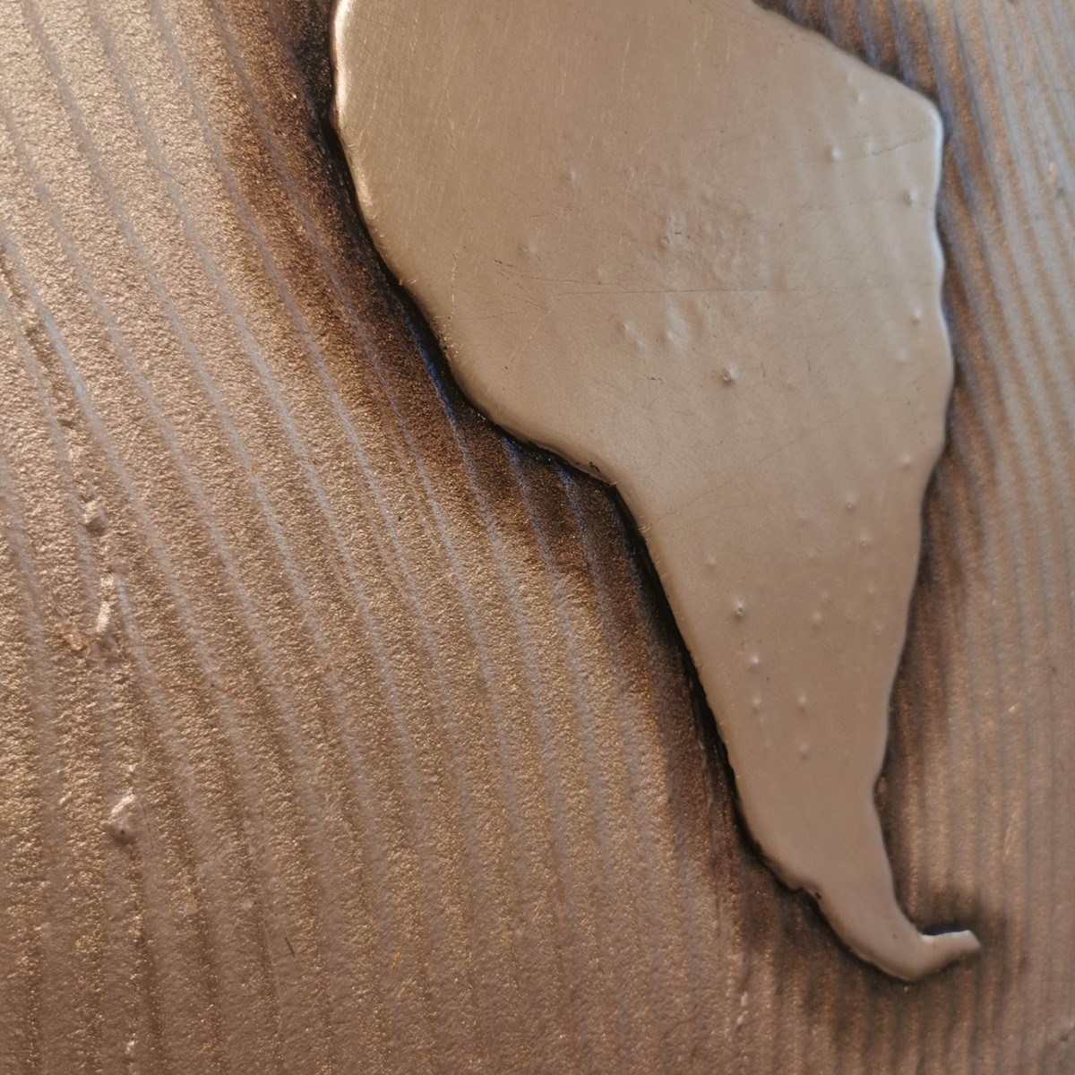 GOLD EARTH hand-decorated canvas painting 120X70 Pintdecor