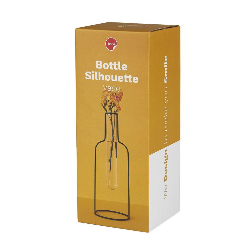 Acquista online Balvi Vaso metallo Bottle Silhouette nero 20 cm Balvi