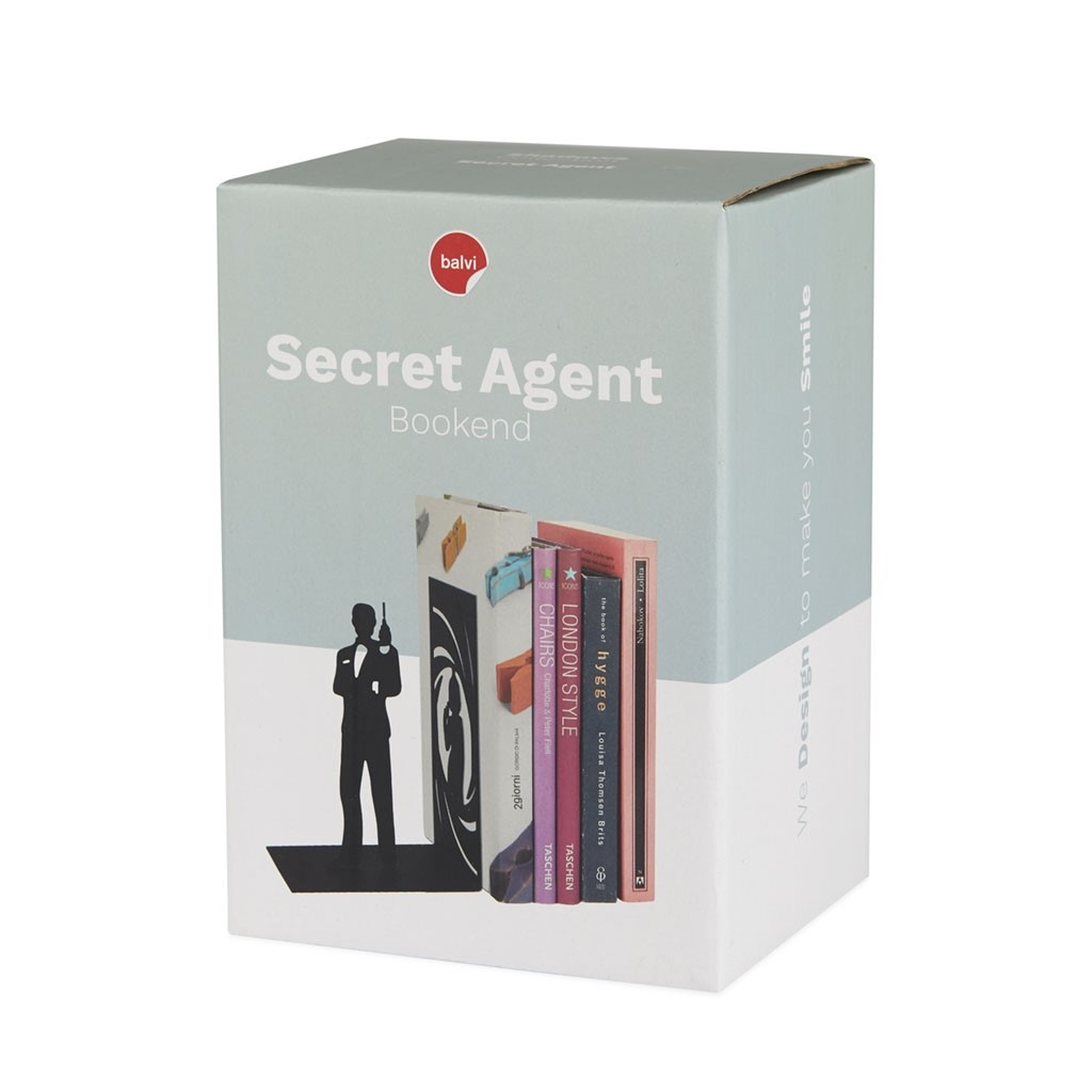 Balvi Secret agent bibliothèque en métal noir Balvi