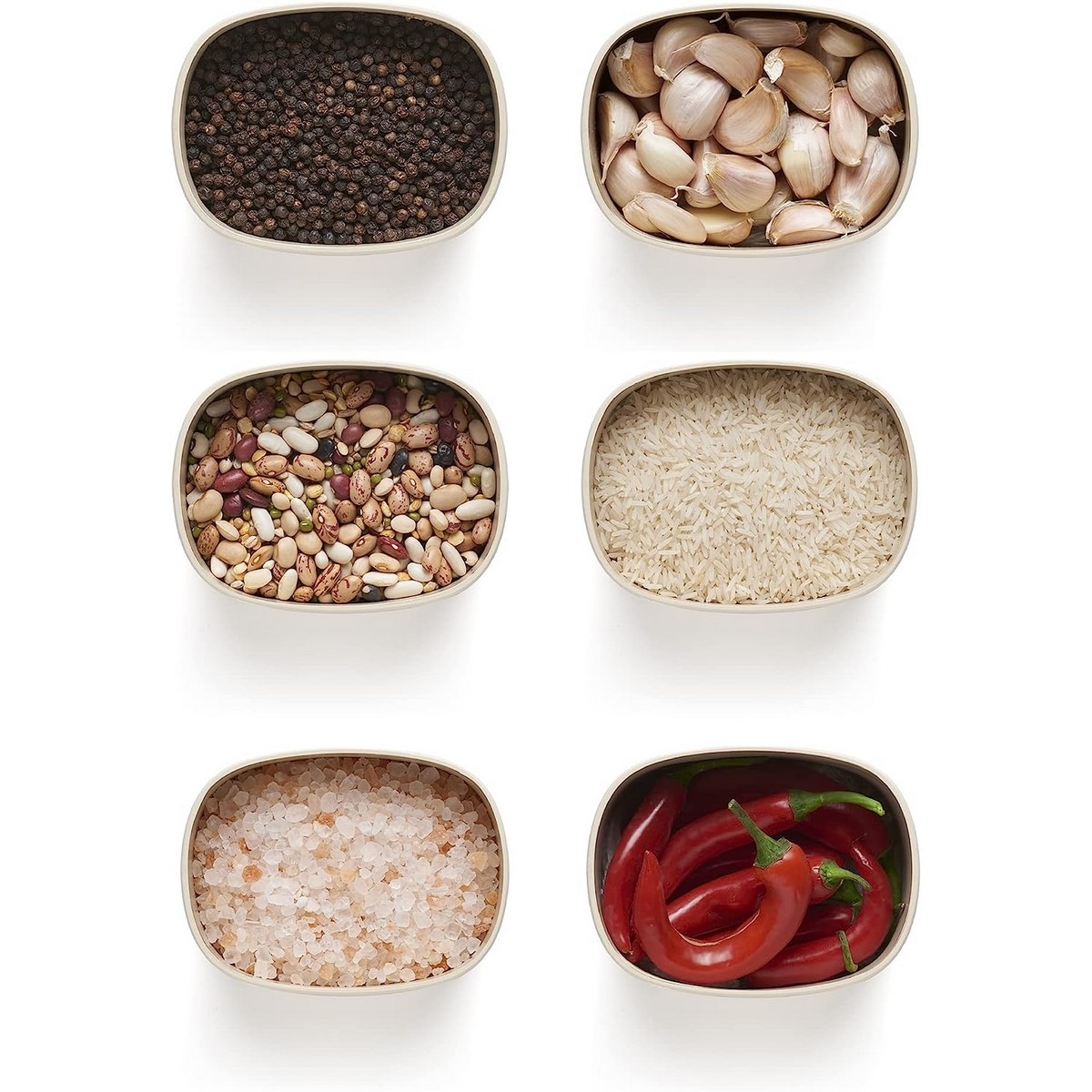 Guzzini Tierra Jar Small recycled plastic and Bamboo, white cod.181801156 Guzzini