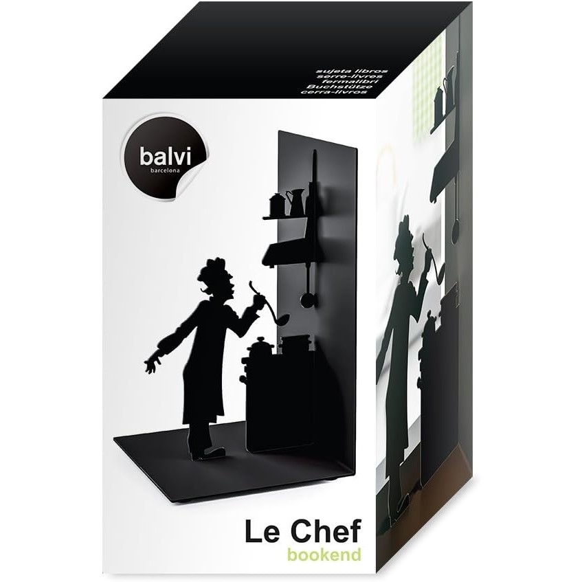 Balvi Le Chef bookend in black metal cod.26532 Balvi