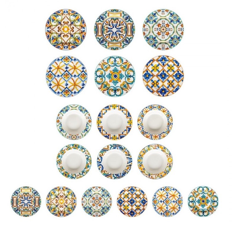 Brandani Dinnerware set 18 pieces Medicea porcelain Brandani