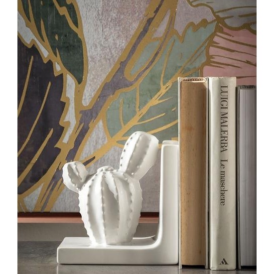 The black goose set of 2 white ceramic bookends Chess cod.1L103 L'oca nera