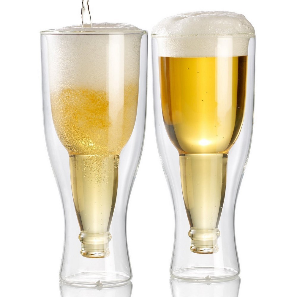 Coppia bicchiere birra GRAVITY doppio fondo 250 ml - Household Glasses  glass beer e coke Balvi - Af Interni Shop