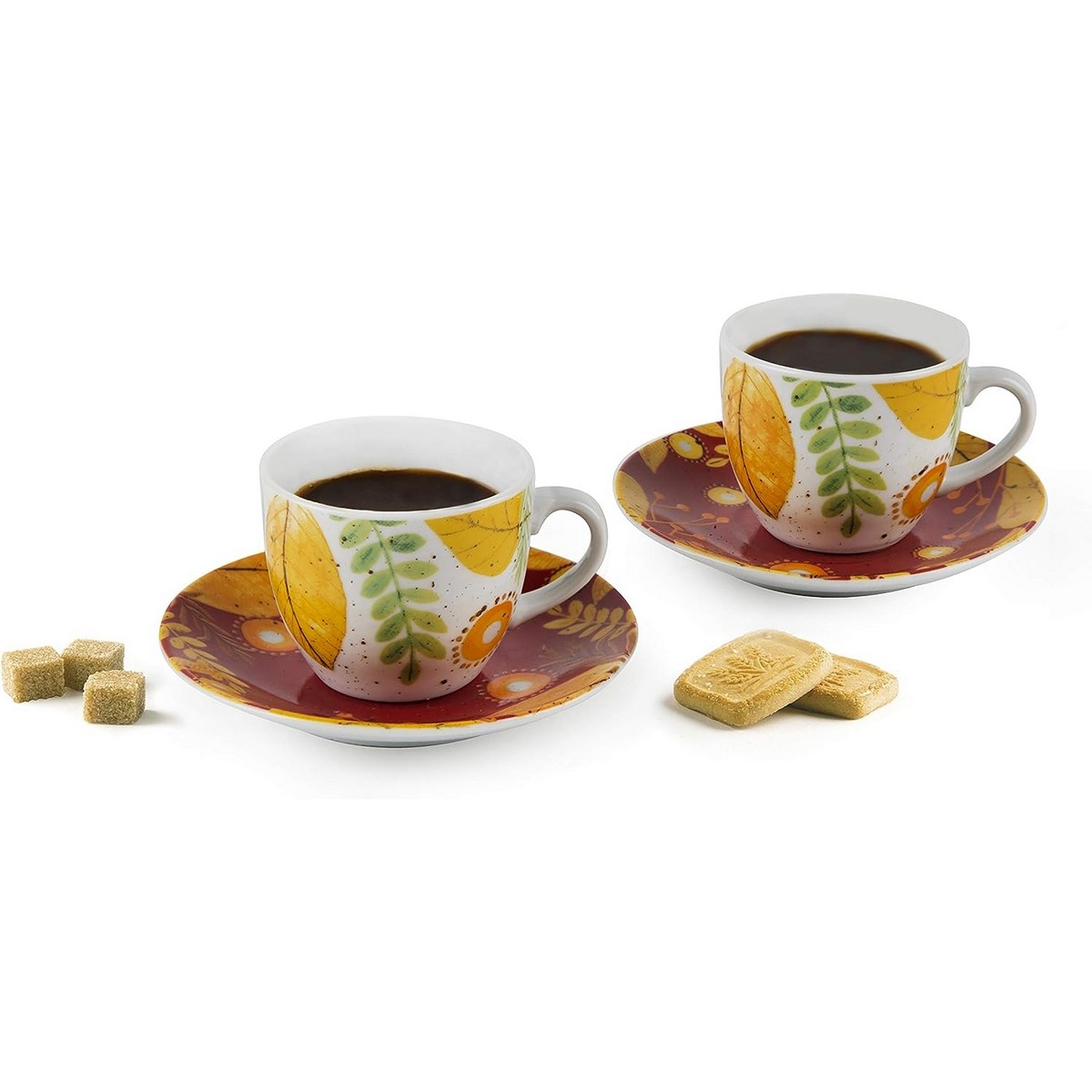 Excelsa set 6 Tasse à café avec soucoupe mod. Code automne 64142 Excelsa