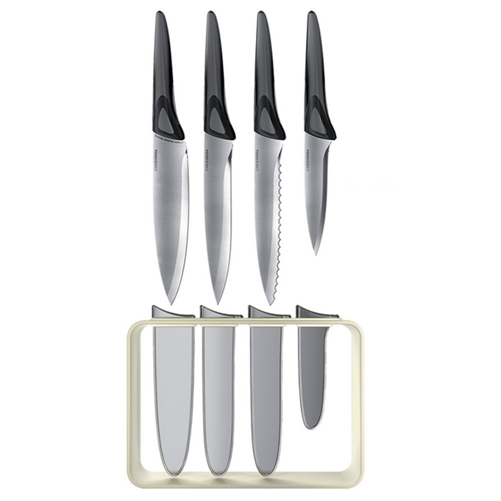 Ceppo portacoltelli rotondo Base grigio 10,5 x 22,5 cm