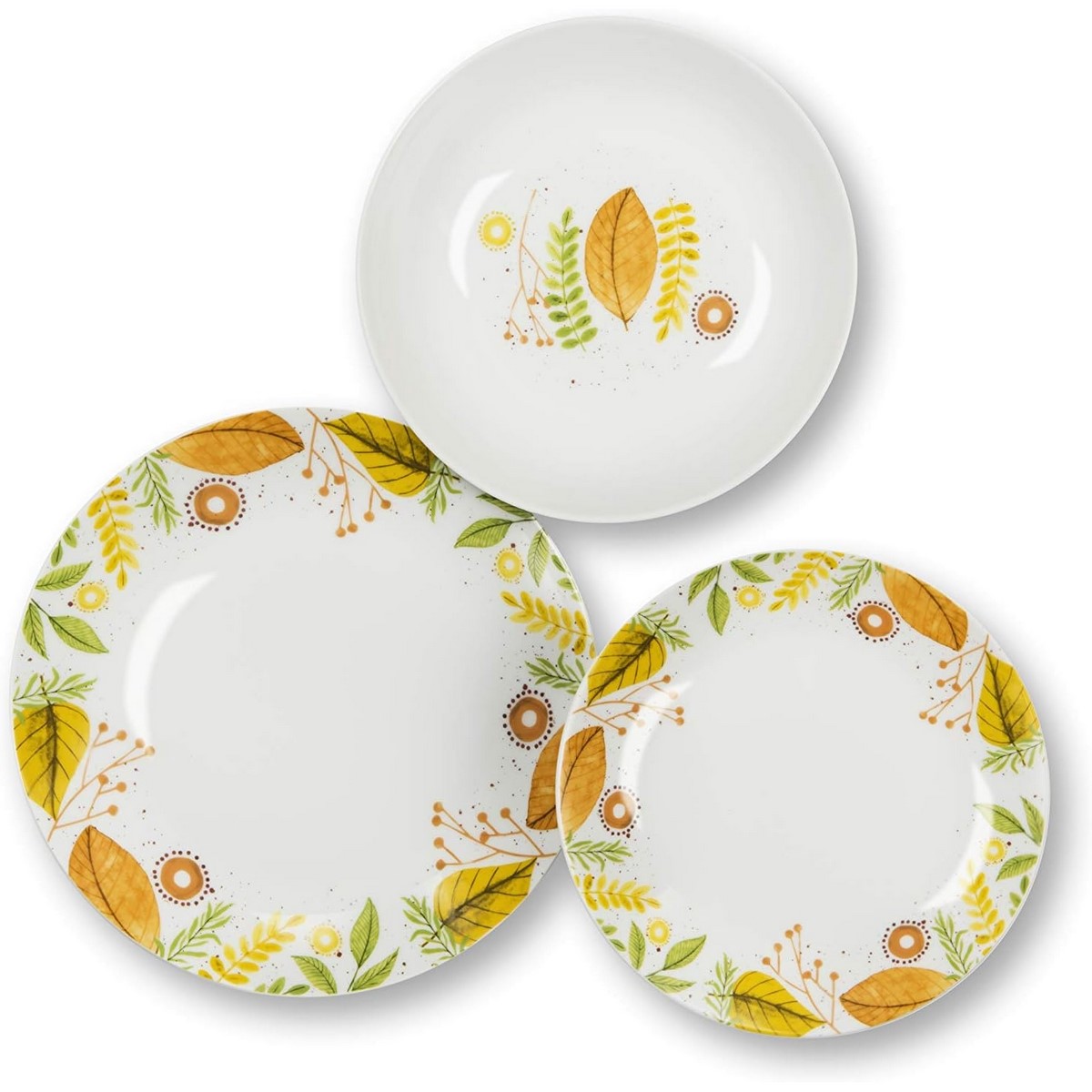 Acquista online Excelsa Service assiettes table 18 pièces Autumn leaves porcelaine cod.63661 Excelsa
