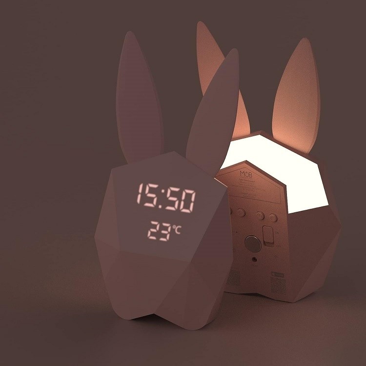 MOB lamp Cutie Clock alarm clock with motion sensor Pink GO BIG