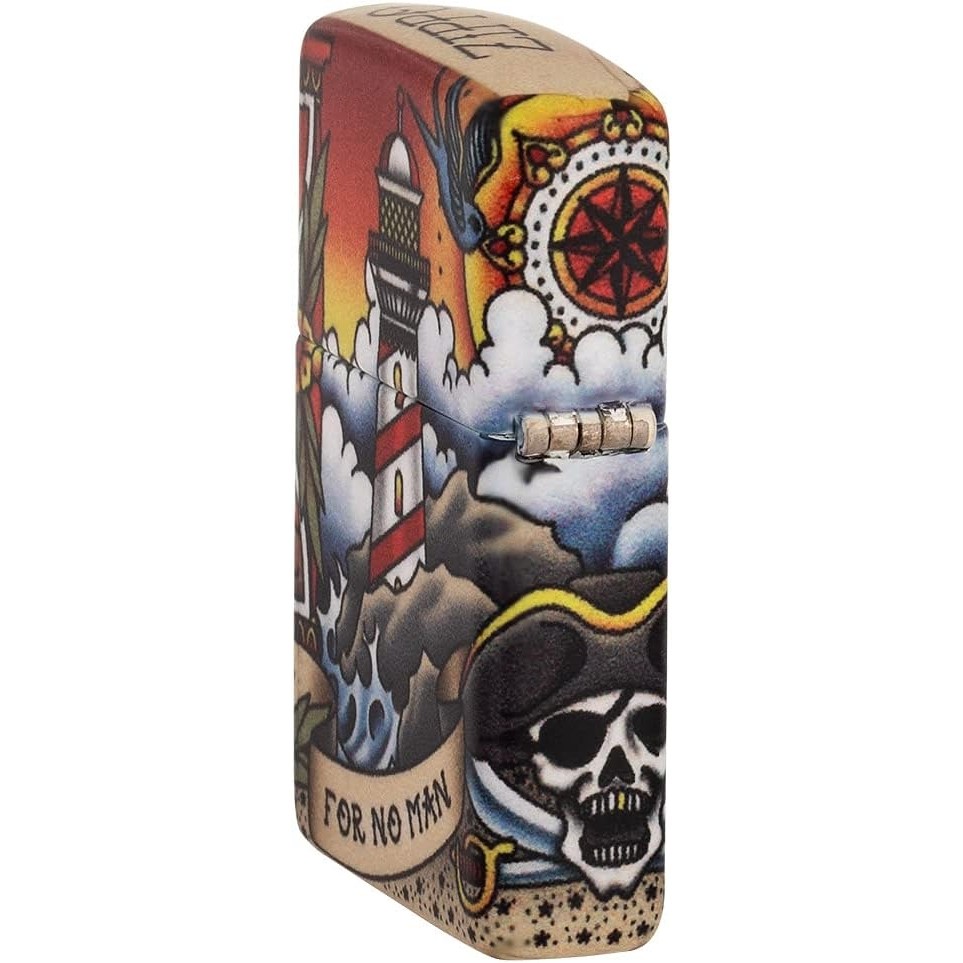 Acquista online Zippo Nautical Tattoo 49532 windproof rechargeable lighter Made in USA Zippo
