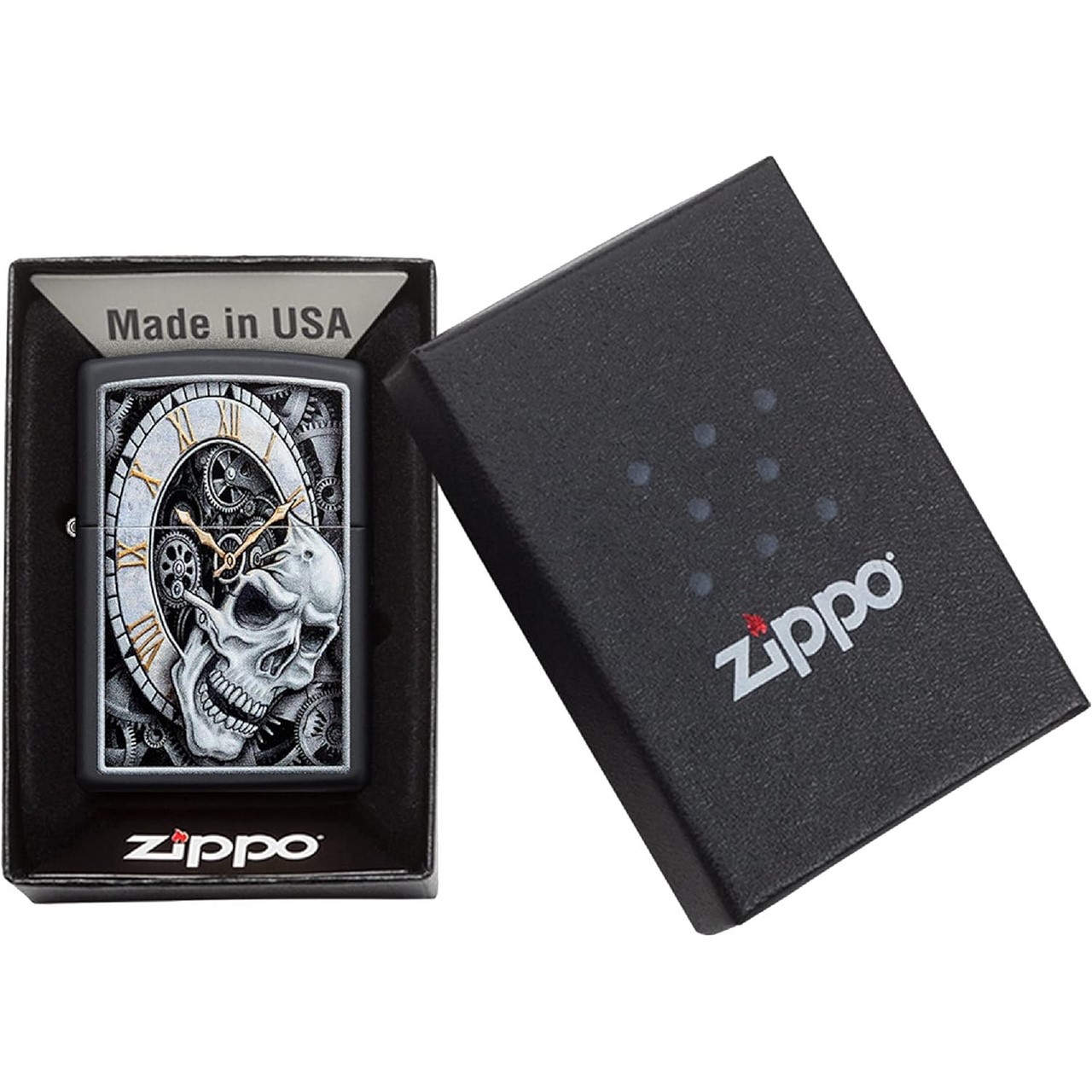 Acquista online Zippo Skull 29854 windproof rechargeable lighter Made in USA Zippo