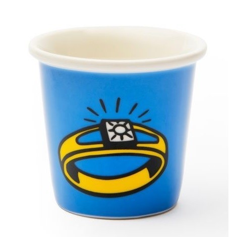 Excelsa set of 6 multicolored Monopoly coffee glasses 90 ml cod.66463 Excelsa