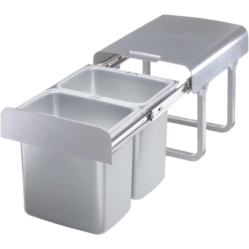 PATTUMIERA INOX differenziata 2 secchi da 7.5 Lt Gollinucci
