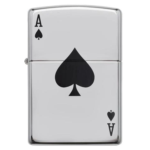 Acquista online Zippo accendino cromo asso picche cod.24011 made in Usa Zippo