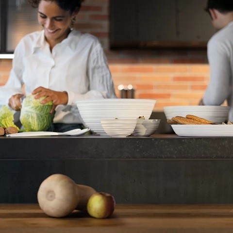 Guzzini ciotola Tierra grigio tortora container M Ø 18xh7.6 cm cod.175018158 Guzzini