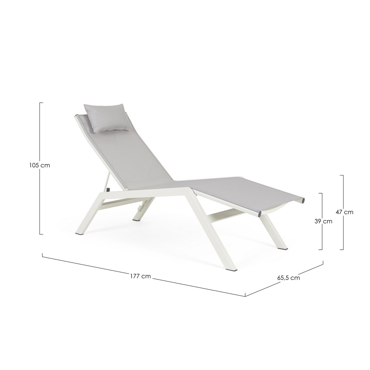 Lettino prendisole da giardino Krion Lunar Bizzotto