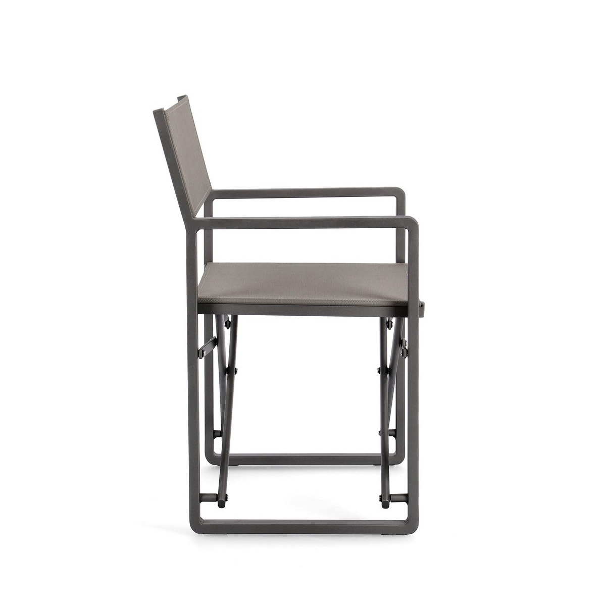 Coppia di sedie da regista Konnor antracite da giardino (2pz) Bizzotto