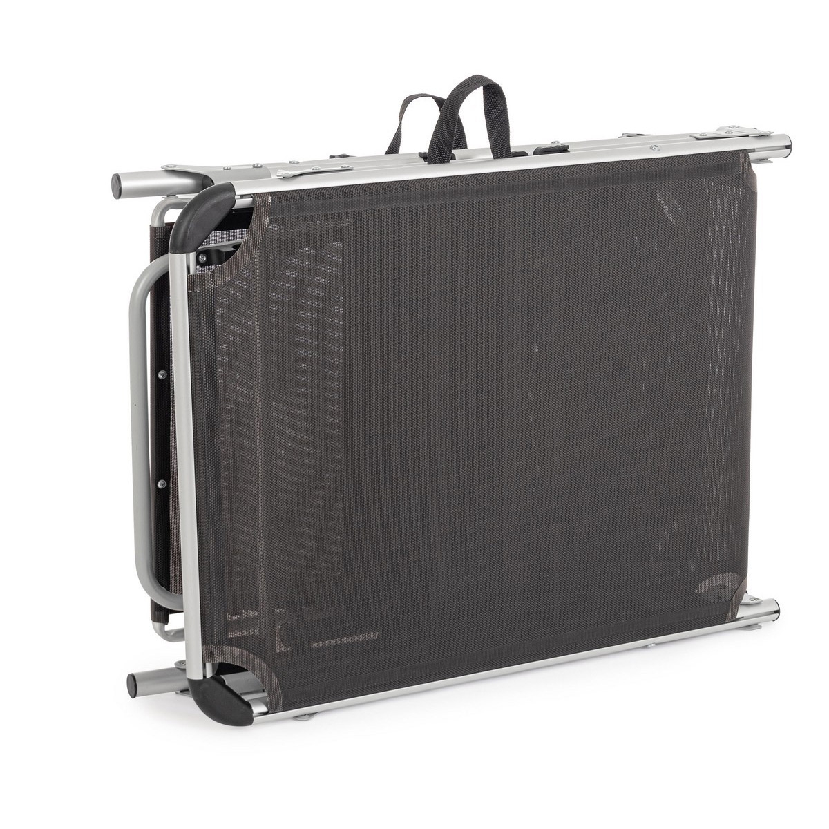 Quattro Lettini prendisole Cayo Antracite con tettoia pieghevole (4 pz) Bizzotto