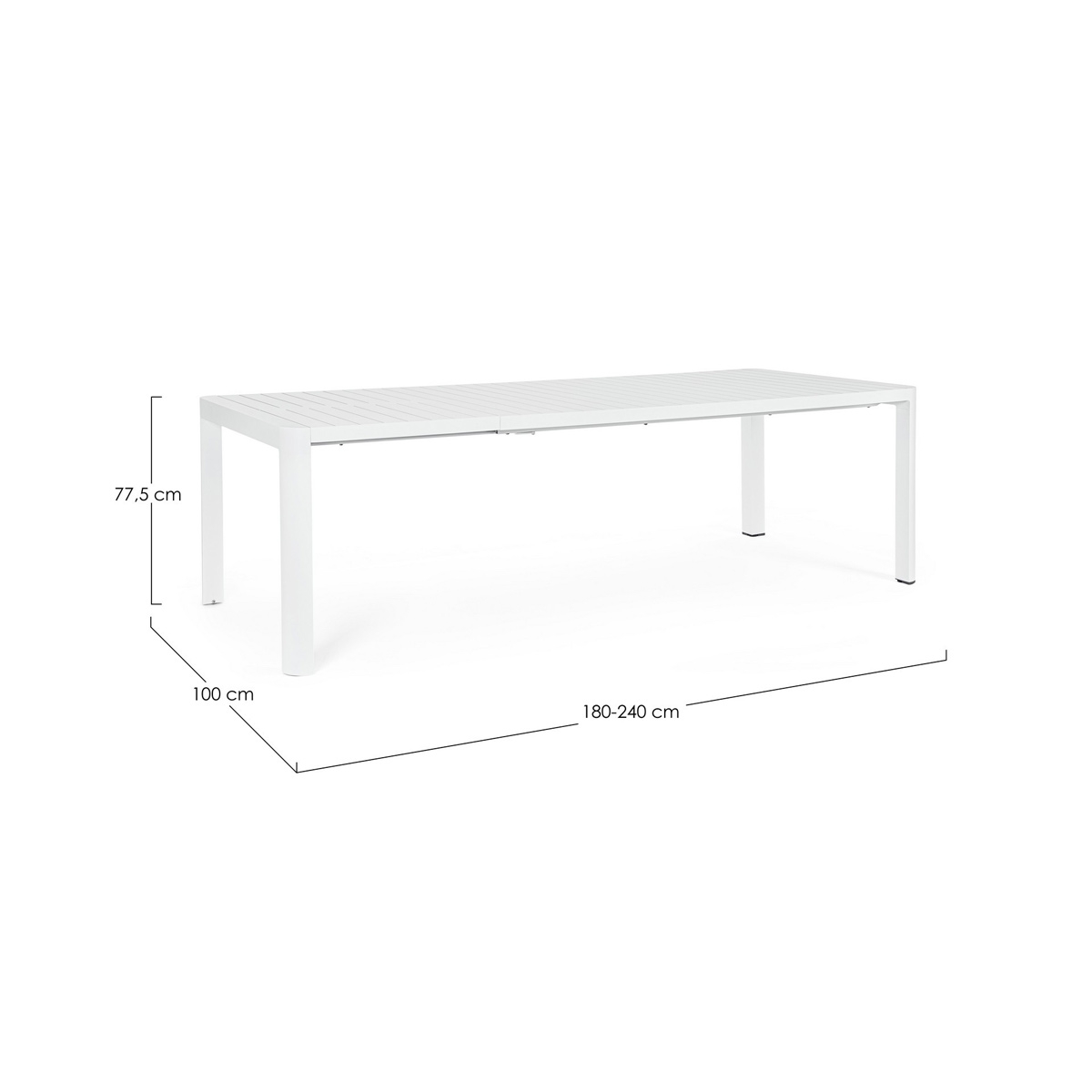 Tavolo Allungabile Kiplin 180-240x100 Bianco Bizzotto
