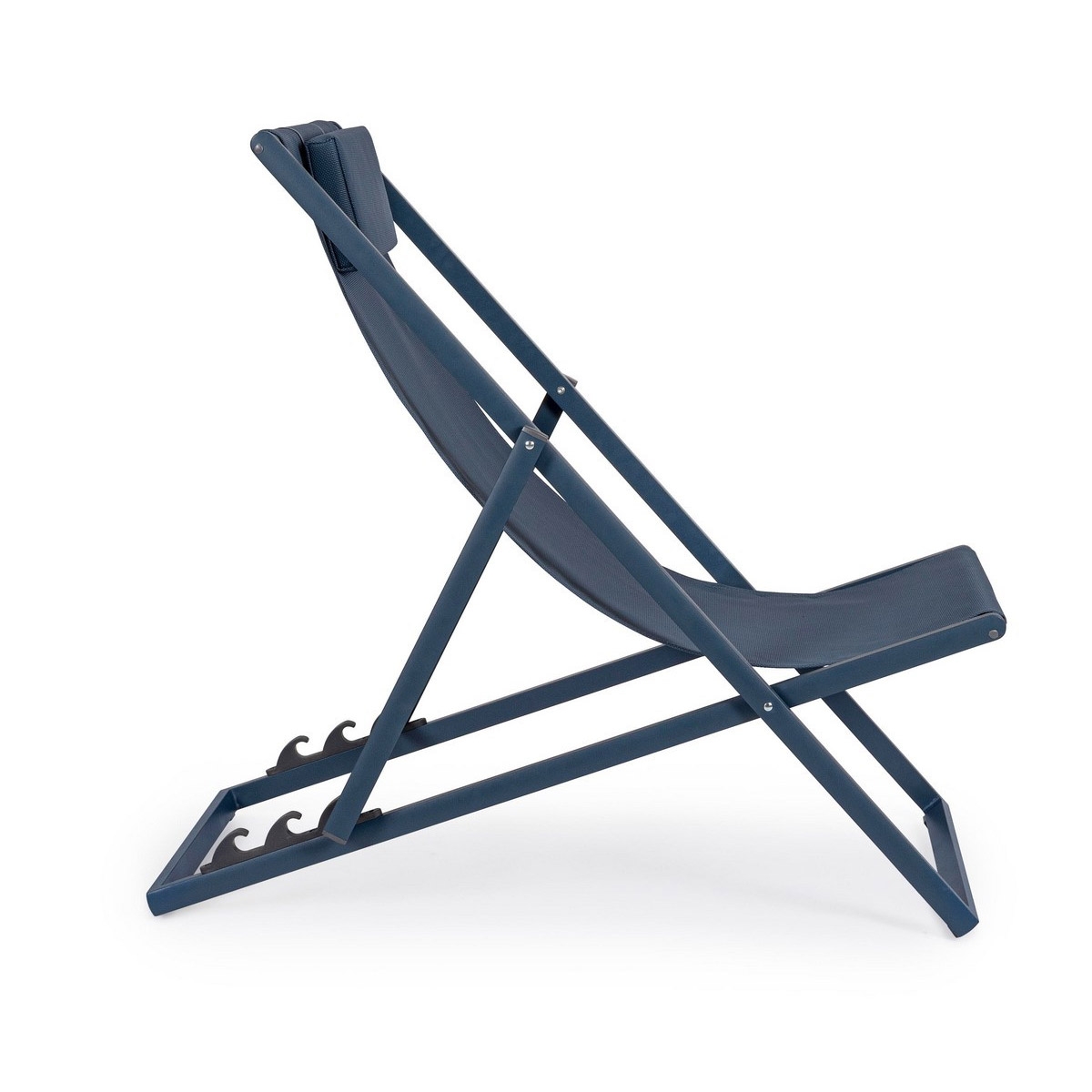 Quattro sdraio Taylor Navy da giardino (4pz) Bizzotto